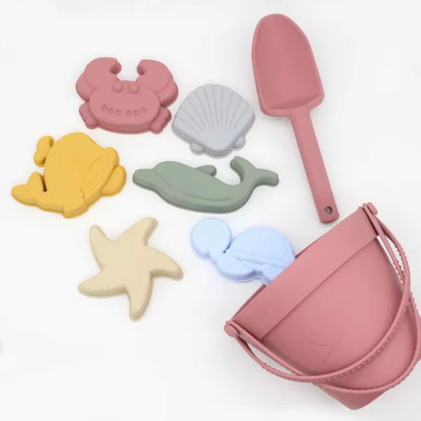 Silikon Strandspielzeug Set für Kinder – Flexibel, tragbar & langlebig – Perfekt für Strand & Sandkasten