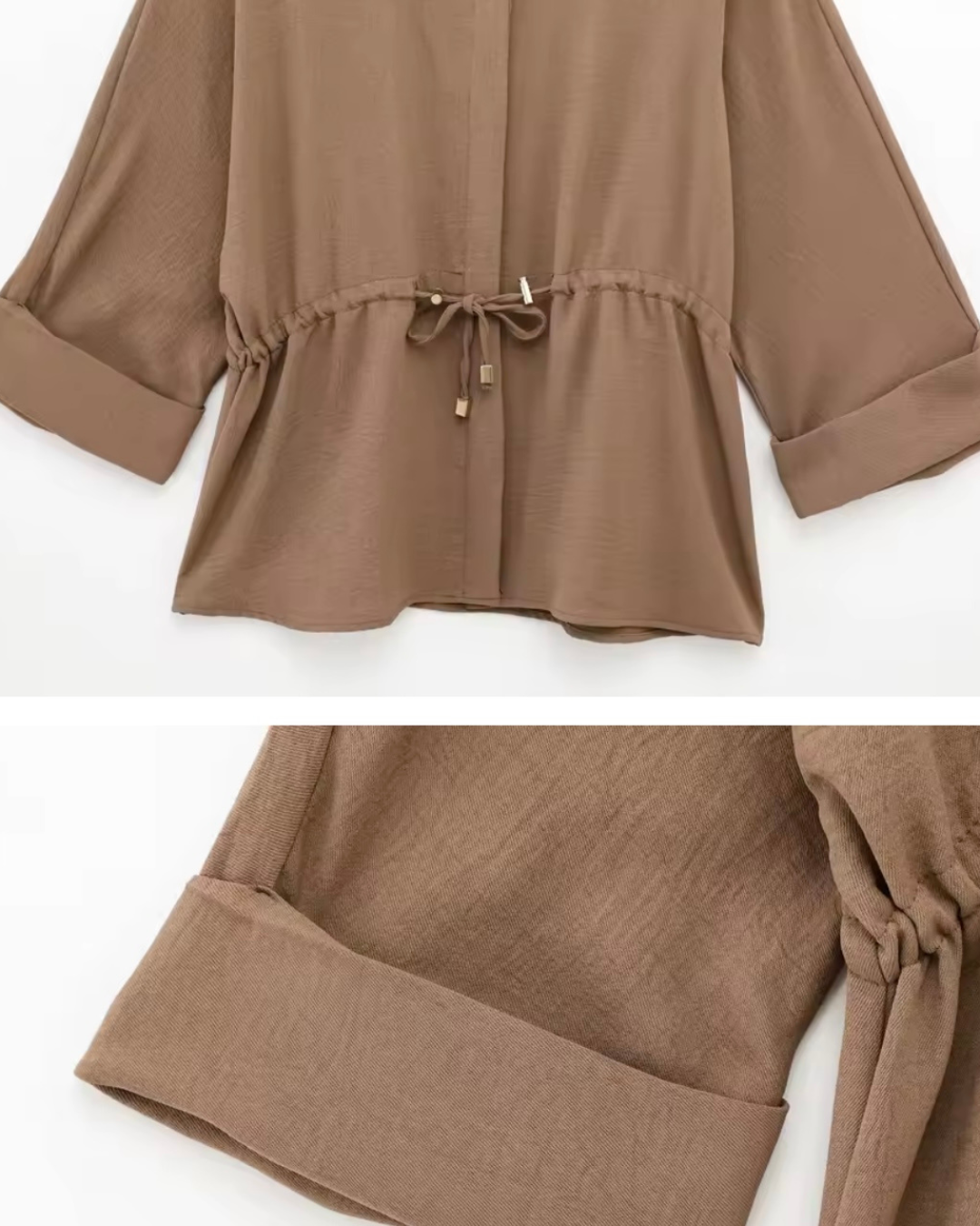 Damen Kimono Zweiteiler Set – Langarm Bluse mit Spitze & Weite Hose | Bequemes Elegantes Outfit mit Elastischer Taille