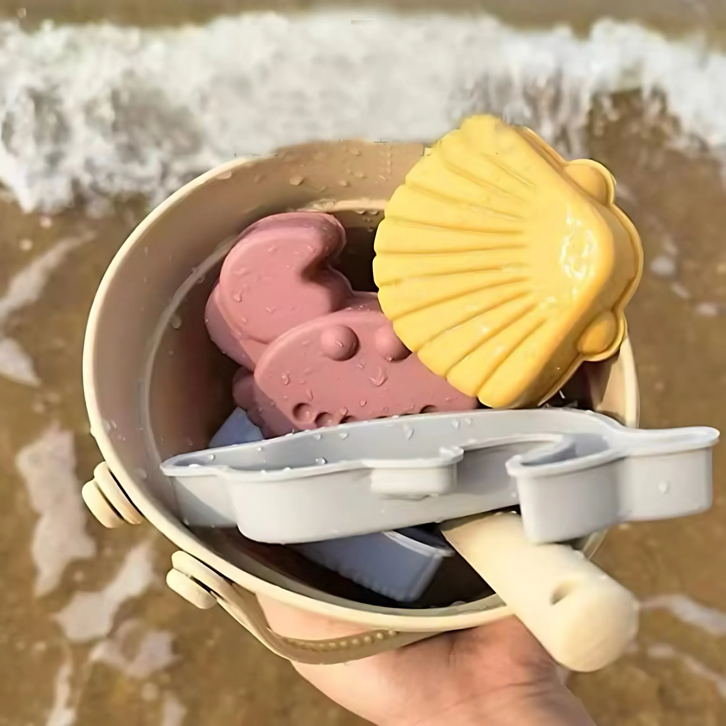 Silikon Strandspielzeug Set für Kinder – Flexibel, tragbar & langlebig – Perfekt für Strand & Sandkasten