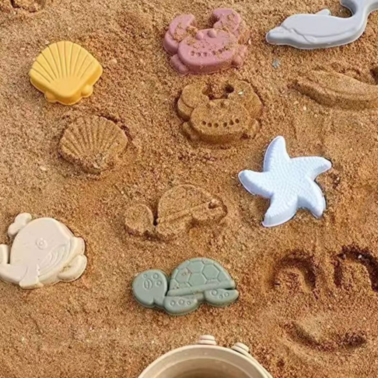 Silikon Strandspielzeug Set für Kinder – Flexibel, tragbar & langlebig – Perfekt für Strand & Sandkasten