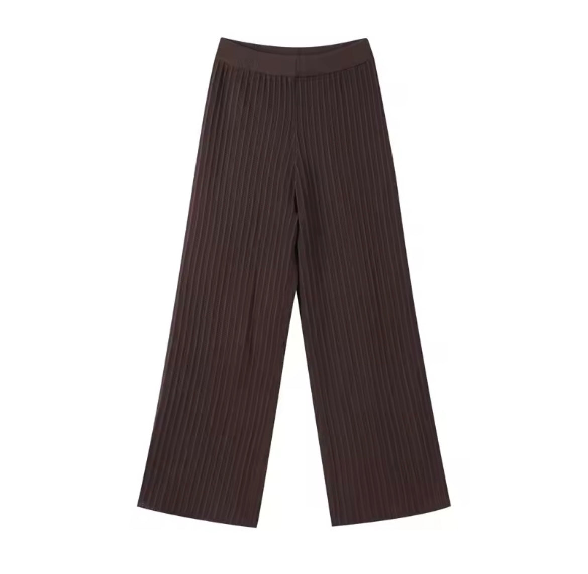 Zweiteiler Damen Set – Strick Hemd & Weite Hose