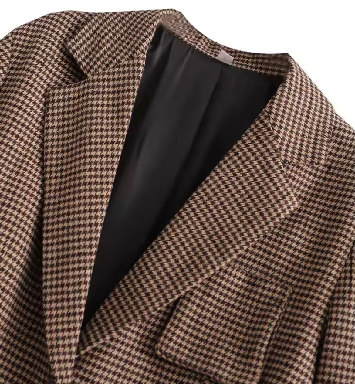 Sofia Damen Blazer – Braun Kariert, Eleganter Business & Casual Blazer