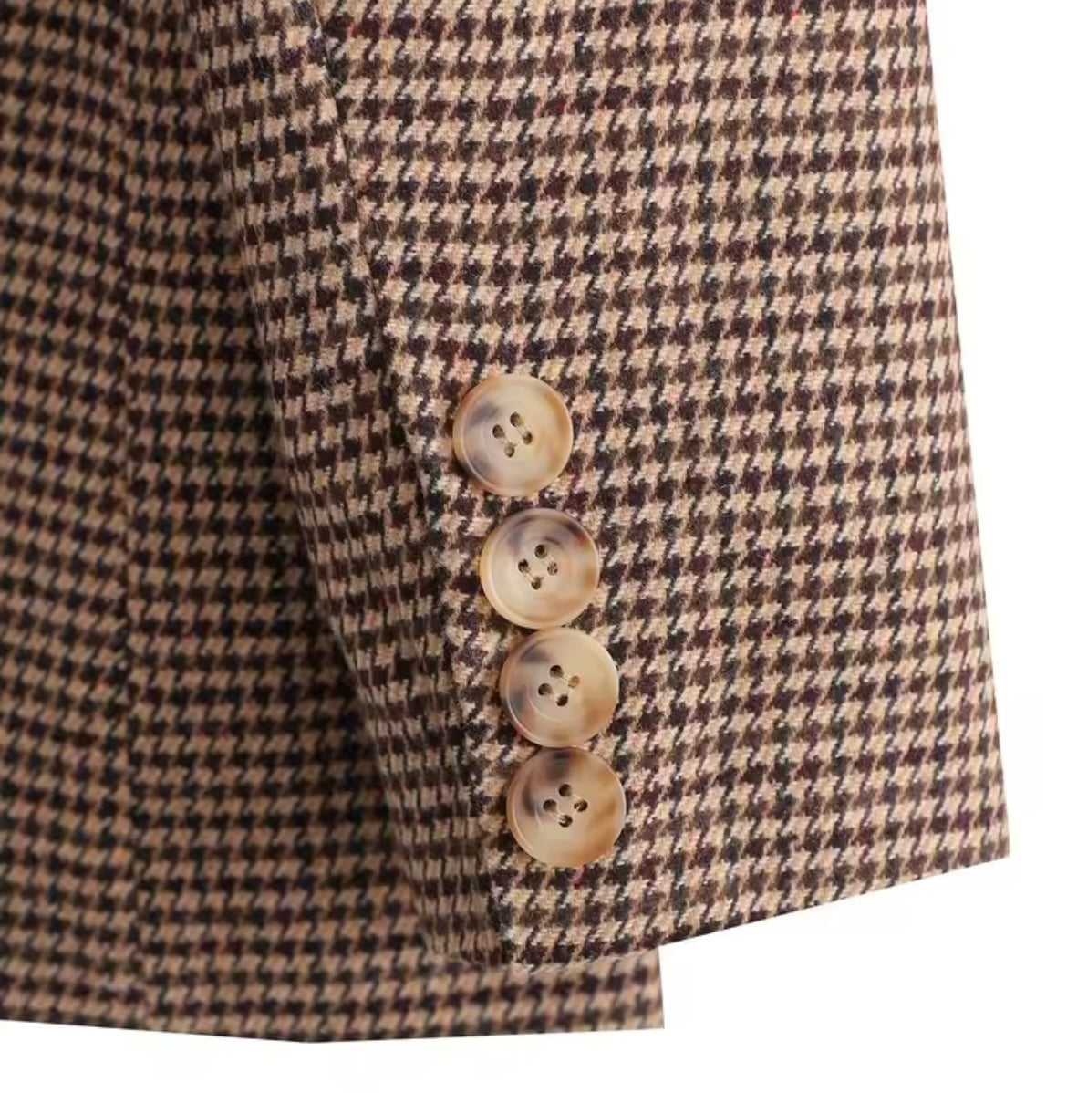 Sofia Damen Blazer – Braun Kariert, Eleganter Business & Casual Blazer