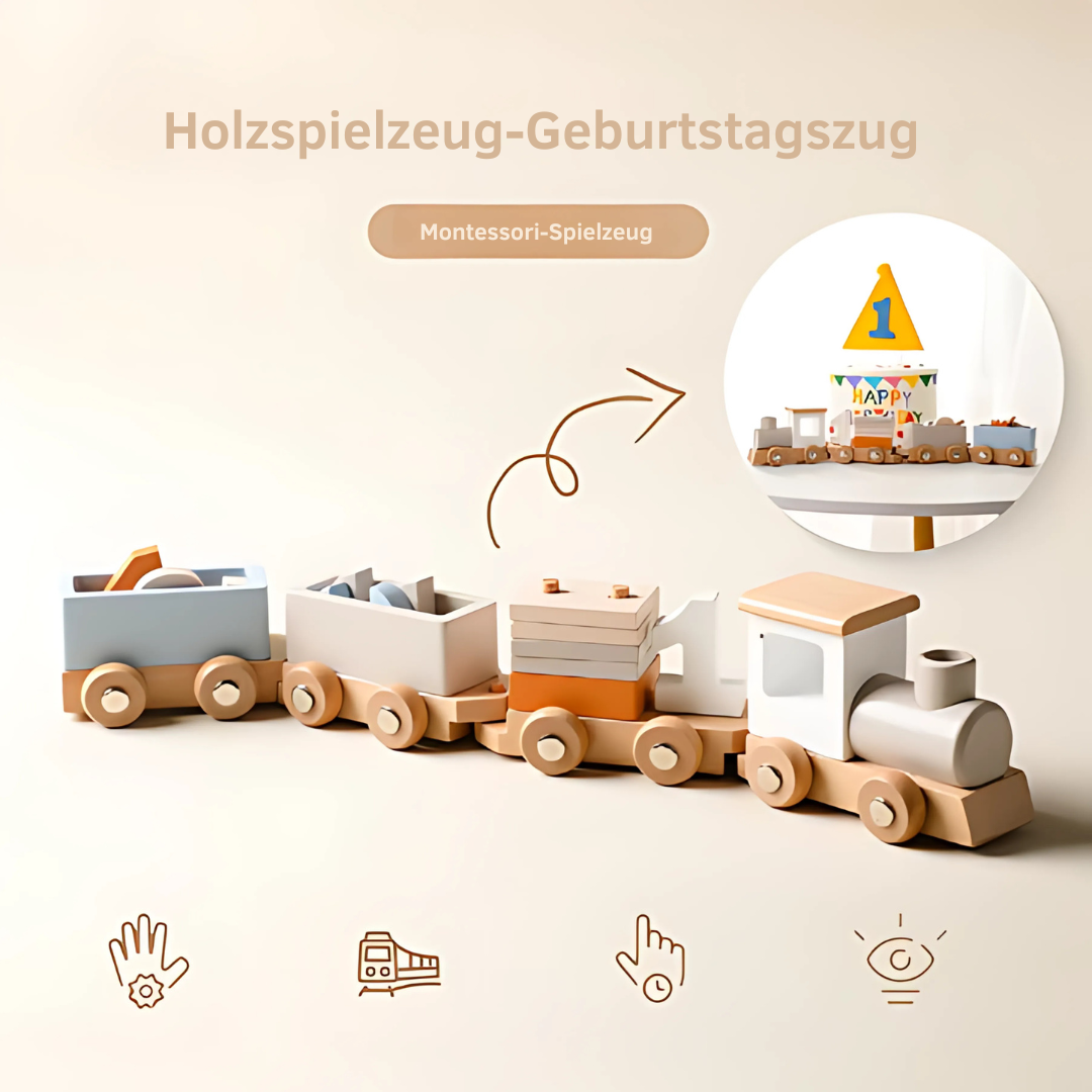 Lernspielzeug Holz Zug