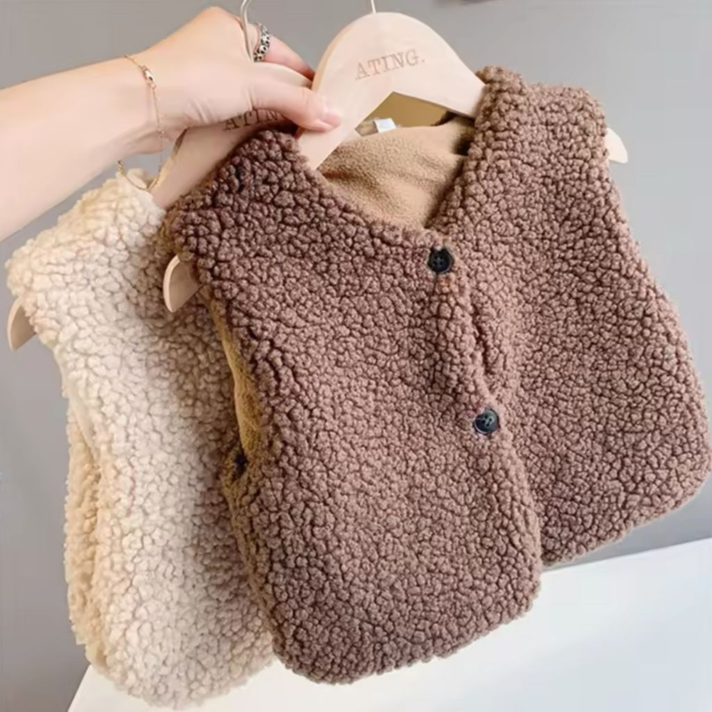 Teddy Warme Plüsch Weste für Kinder