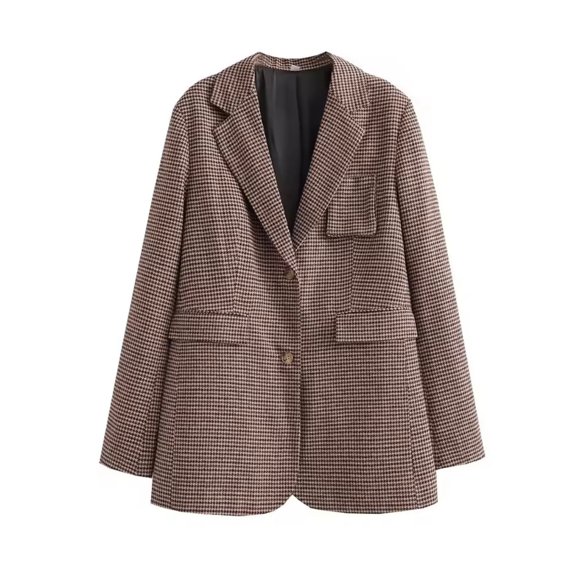 Sofia Damen Blazer – Braun Kariert, Eleganter Business & Casual Blazer