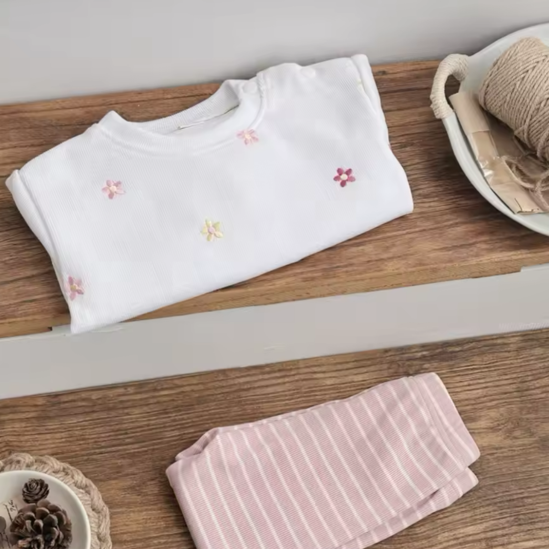 Frühlingsset für Kinder – Leichtes Top & Hose 0-3 Jahre