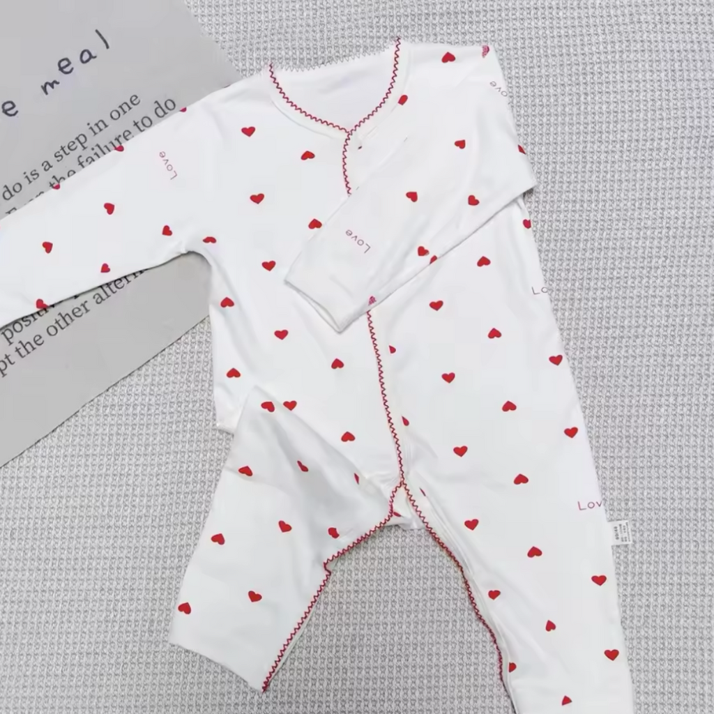 Amore Baby Mädchen Pyjama mit Herz