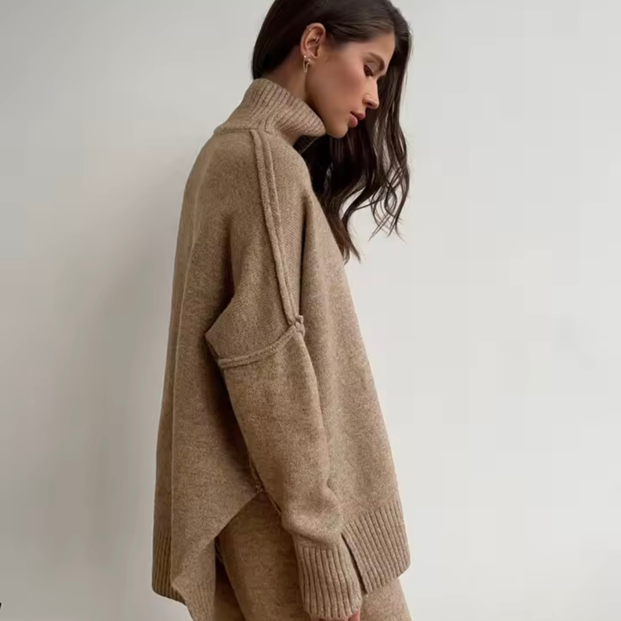 Elara Damen Strick Zweiteiler – Pullover & Hose, Bequemes Elegantes Set