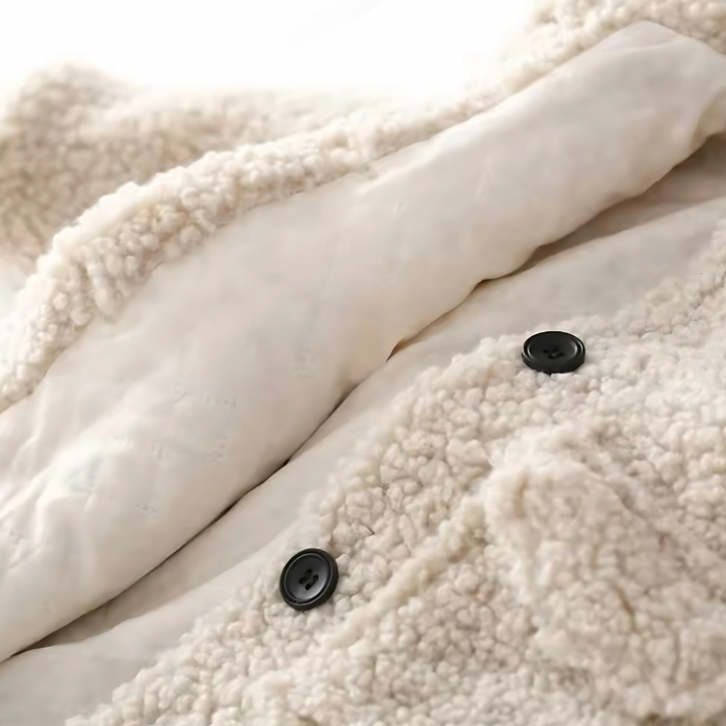 Gefütterte Baby Jacke aus Lammwolle
