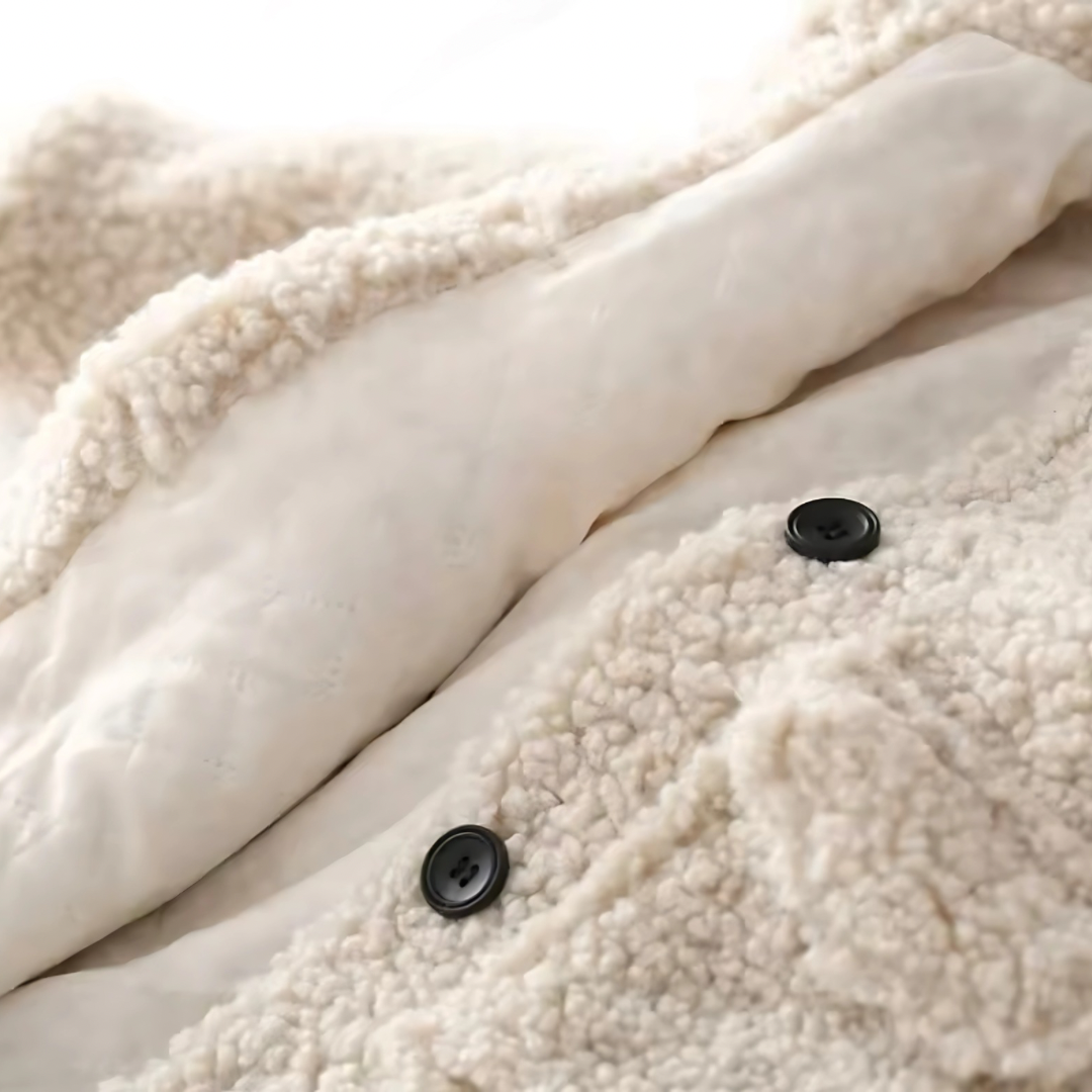 Gefütterte Baby Jacke aus Lammwolle