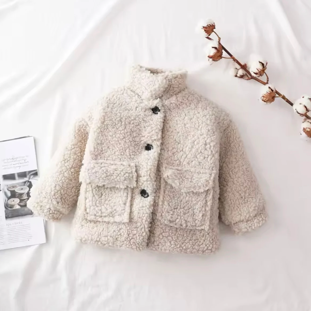 Gefütterte Baby Jacke aus Lammwolle