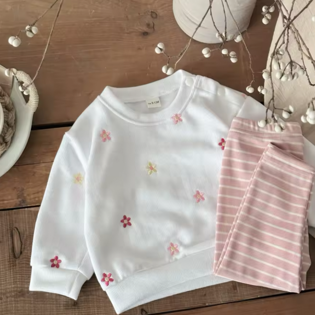 Frühlingsset für Kinder – Leichtes Top & Hose 0-3 Jahre